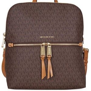 Michael Kors RHEA medium slim MK logo backpack